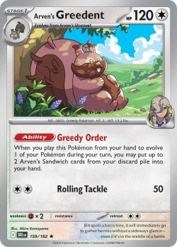 Carte Pokémon: Arven's Greedent