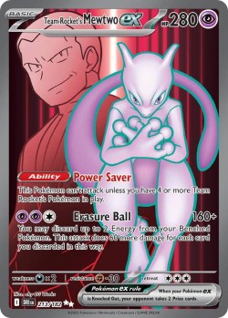 Carte Pokémon: Team Rocket's Mewtwo ex