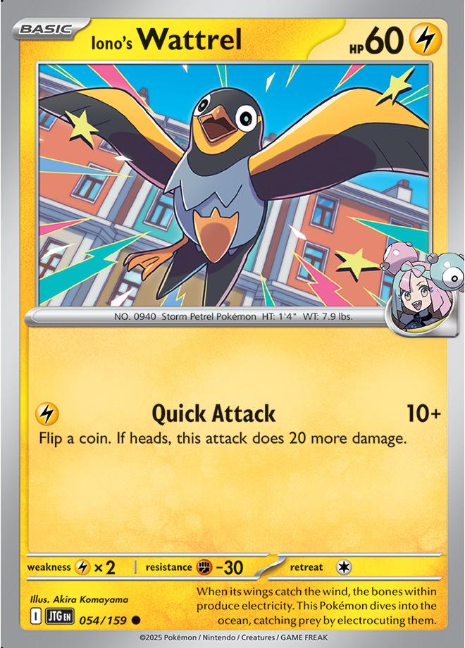 Carte Pokémon:  Iono's Wattrel [Zapétrel de Mashynn]