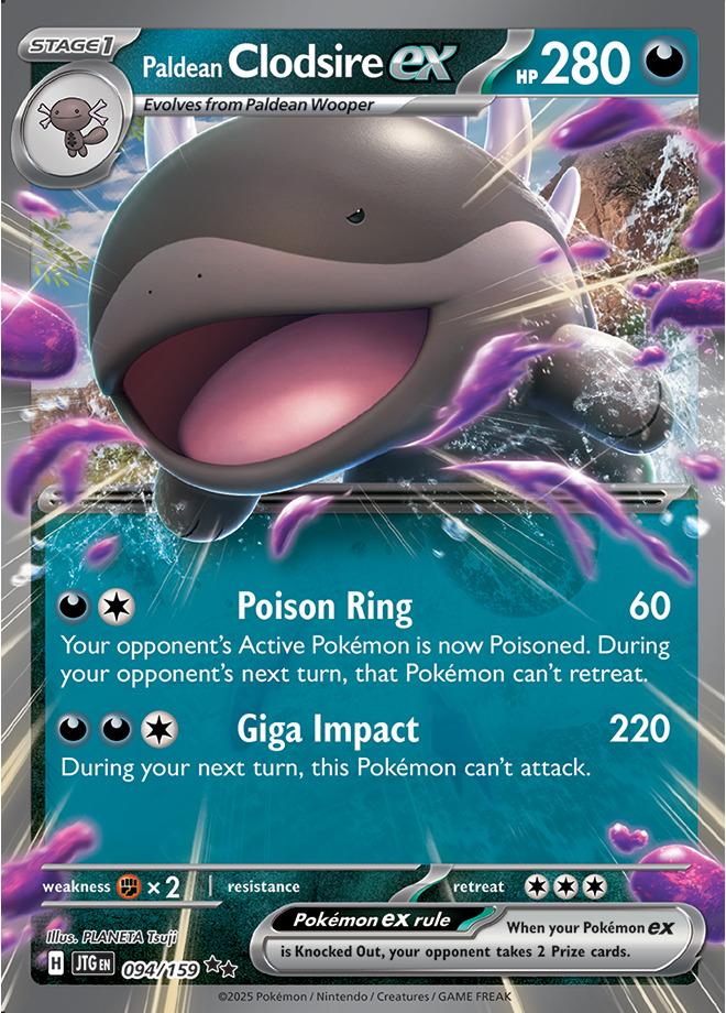 Carte Pokémon: Paldean Clodsire ex [Terraiste de Paldea ex]