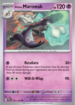 Carte Pokémon: Alolan Marowak