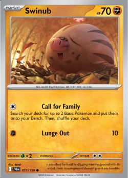 Carte Pokémon: Swinub