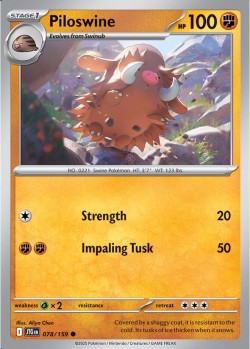 Carte Pokémon: Piloswine