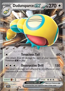 Carte Pokémon: Dudunsparce ex