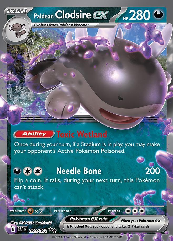 Carte Pokémon: Paldean Clodsire ex [Terraiste de Paldea ex]
