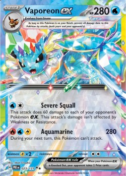 Carte Pokémon: Vaporeon ex