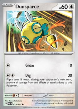 Carte Pokémon: Dunsparce
