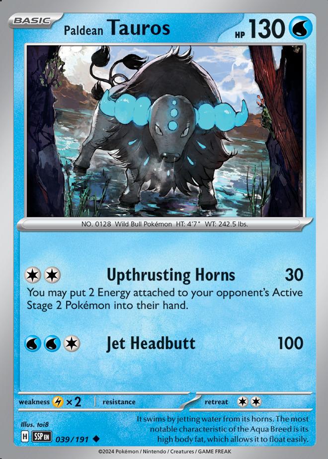 Carte Pokémon: Paldean Tauros [Tauros de Paldea]