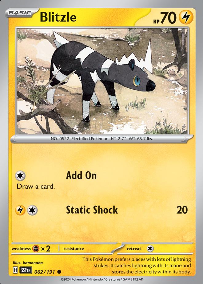 Carte Pokémon: Blitzle [Zébibron]
