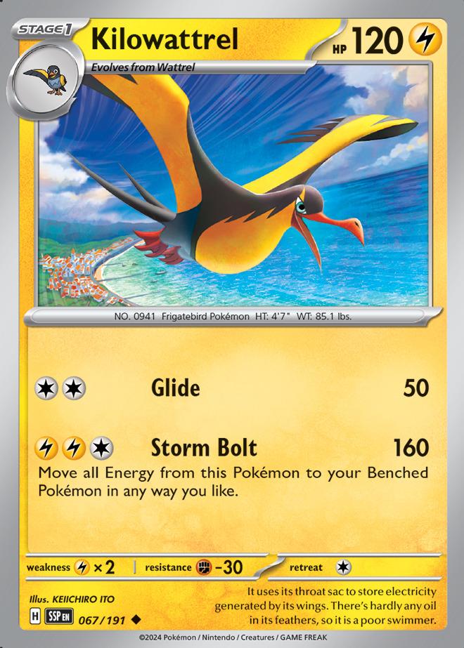 Carte Pokémon: Kilowattrel [Fulgulairo]