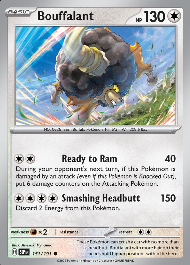 Carte Pokémon: Bouffalant [Frison]