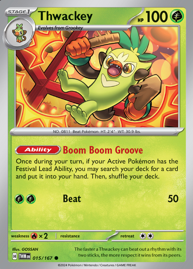 Carte Pokémon: Thwackey [Badabouin]