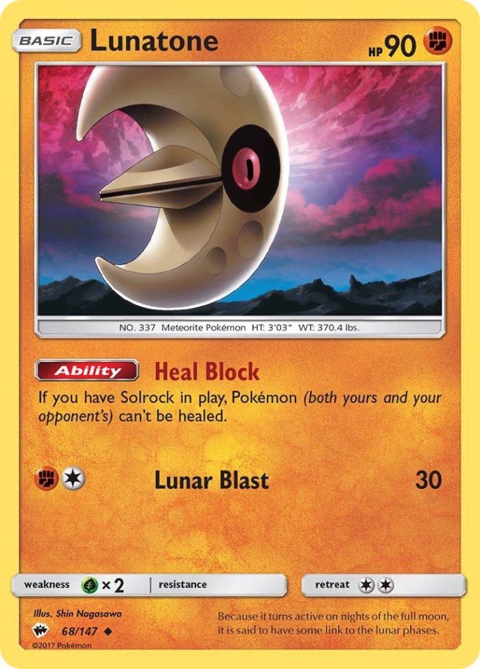 Carte Pokémon: Lunatone [Séléroc]