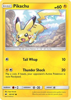 Carte Pokémon: Pikachu