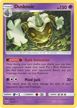 Carte Pokémon: Dusknoir