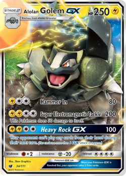 Carte Pokémon: Alolan Golem GX