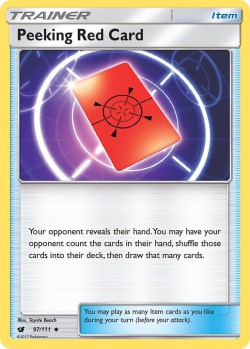 Carte Pokémon: Peeking Red Card