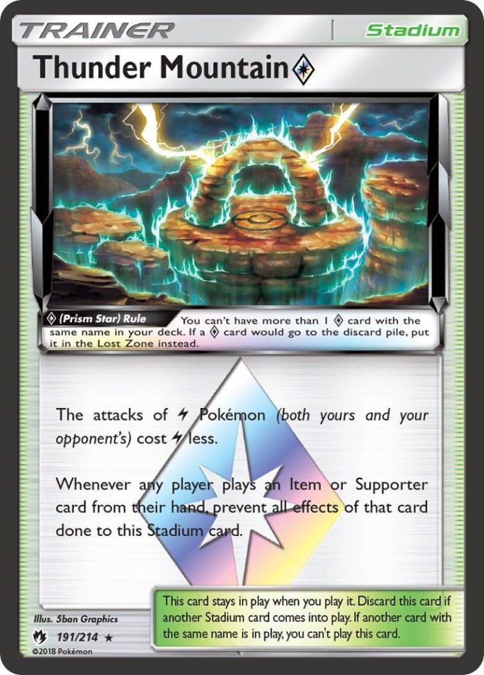 Carte Pokémon: Thunder Mountain Prism Star [Mont Tonnerre Prisme Étoile]