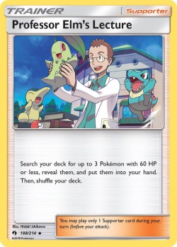 Carte Pokémon: Professor Elm's Lecture