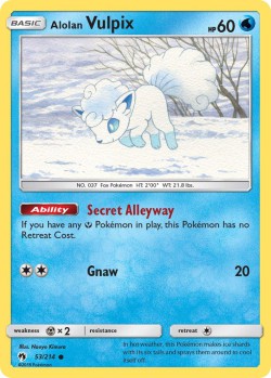 Carte Pokémon: Alolan Vulpix