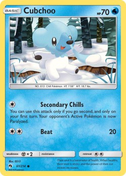 Carte Pokémon: Cubchoo