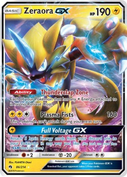 Carte Pokémon: Zeraora GX