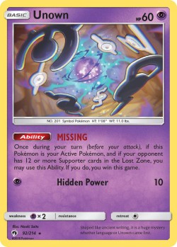 Carte Pokémon: Unown