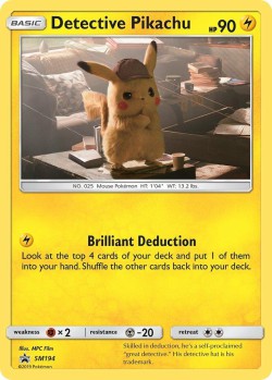 Carte Pokémon: Detective Pikachu
