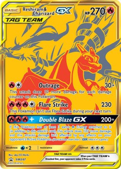 Carte Pokémon: Reshiram & Charizard GX