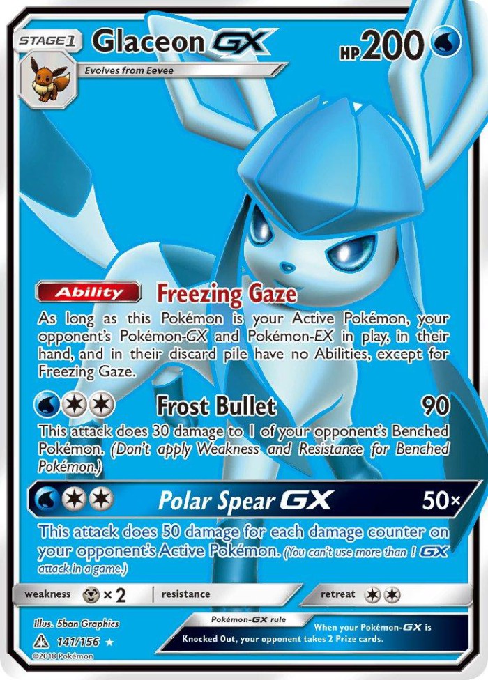Carte Pokémon: Glaceon GX [Givrali GX]