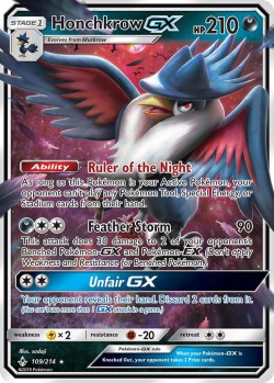 Carte Pokémon: Honchkrow GX