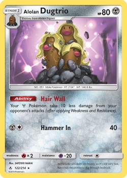 Carte Pokémon: Alolan Dugtrio