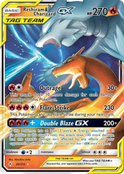 Carte Pokémon: Reshiram & Charizard GX