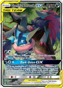 Carte Pokémon: Greninja & Zoroark GX