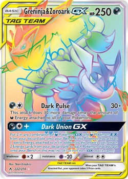 Carte Pokémon: Greninja & Zoroark GX