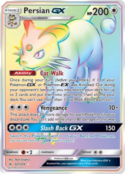 Carte Pokémon: Persian GX