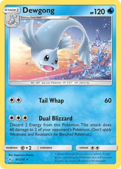 Carte Pokémon: Dewgong