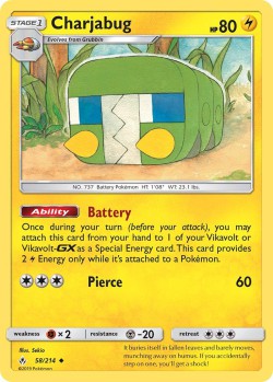 Carte Pokémon: Charjabug
