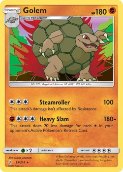 Carte Pokémon: Golem