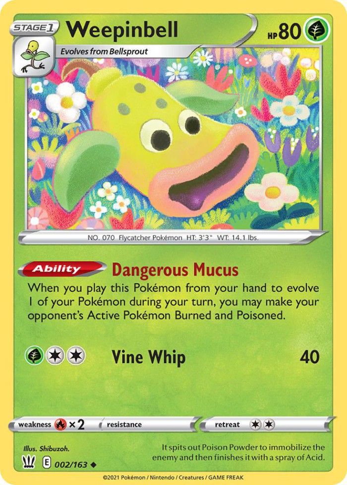 Carte Pokémon: Weepinbell [Boustiflor]