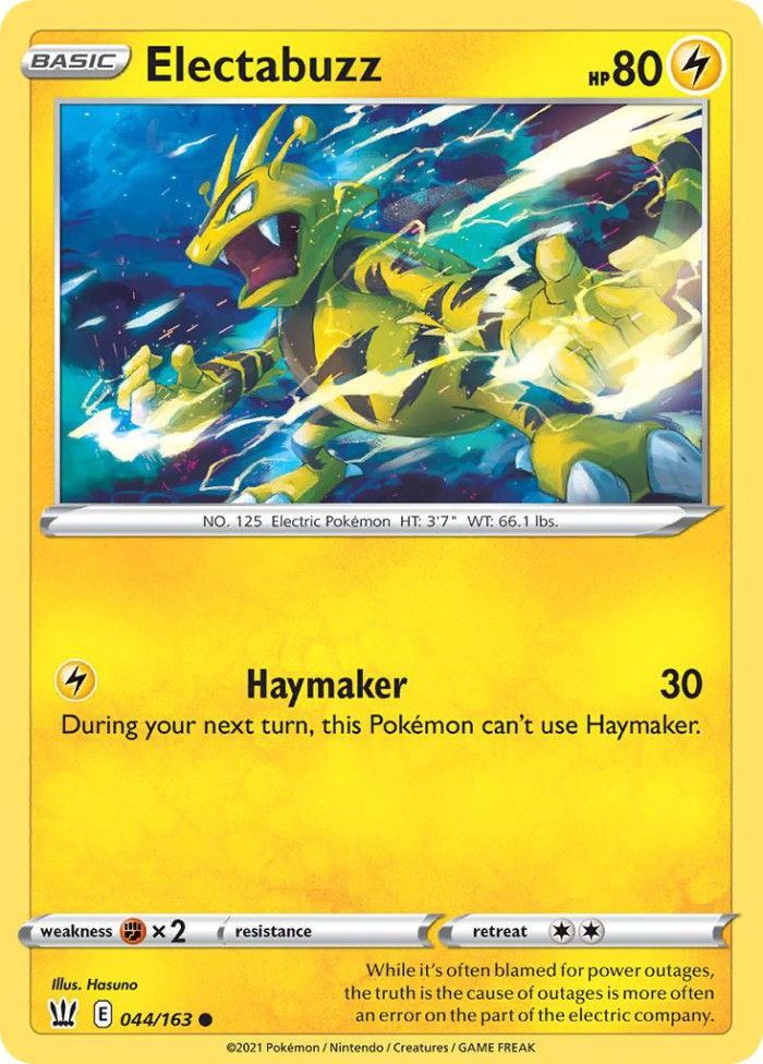 Carte Pokémon: Electabuzz [Élektek]