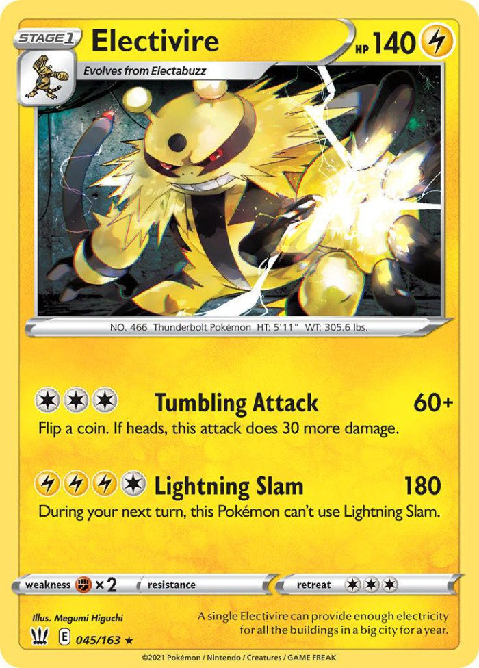 Carte Pokémon: Electivire [Élekable]