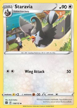 Carte Pokémon: Staravia