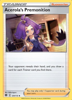 Carte Pokémon: Acerola's Premonition