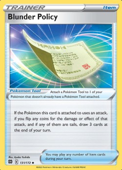Carte Pokémon: Blunder Policy