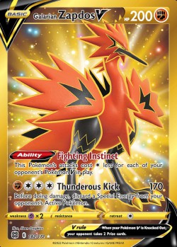 Carte Pokémon: Galarian Zapdos V