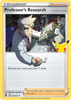 Carte Pokémon: Professor's Research