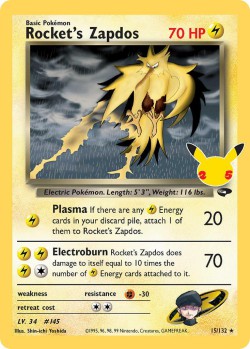 Carte Pokémon: Rocket's Zapdos