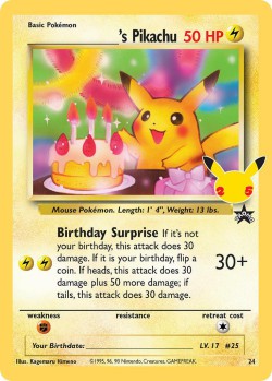 Carte Pokémon: _____'s Pikachu