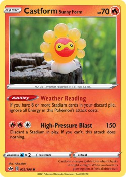 Carte Pokémon: Castform Sunny Form